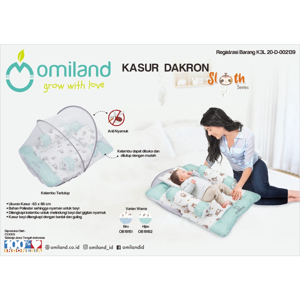 Omiland kasur Dacron OB19151-OB19152 Sloth Series