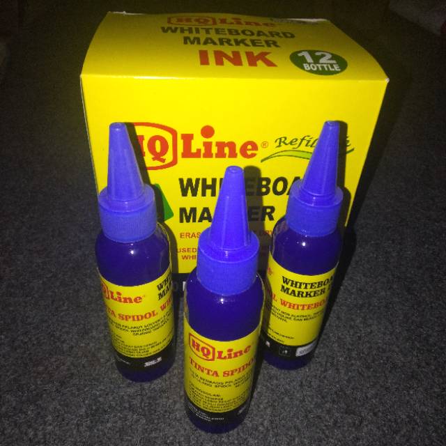 Tinta  Spidol Whiteboard / Marker Refill / isi ulang 100ml warna merah, biru, hijau HQ Line