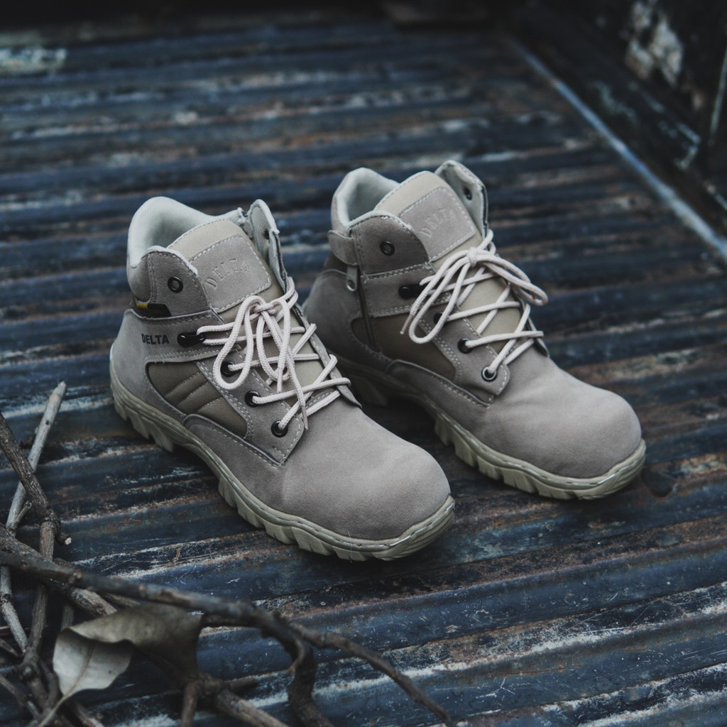 Spatu Pria Safety Boots Cordura 6INC Ujung Besi Keren Tracking Bikers Muncak Terlaris