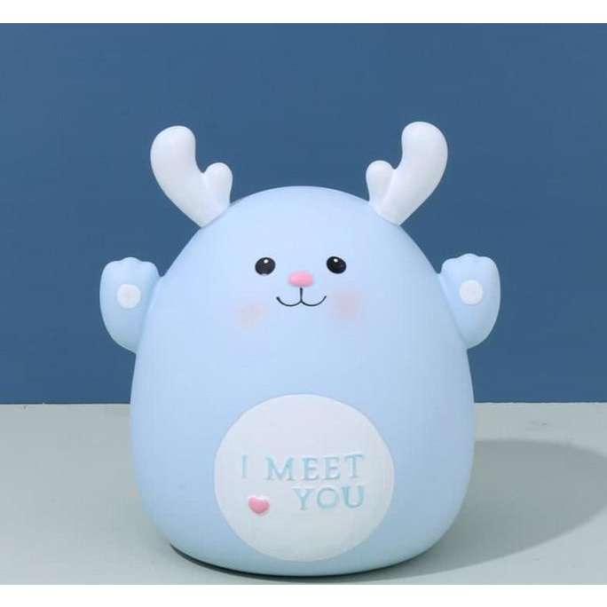 

Mainan Edukasi Anak Celengan / Pajangan / Dekorasi Binatang Lucu, - Deer Biru