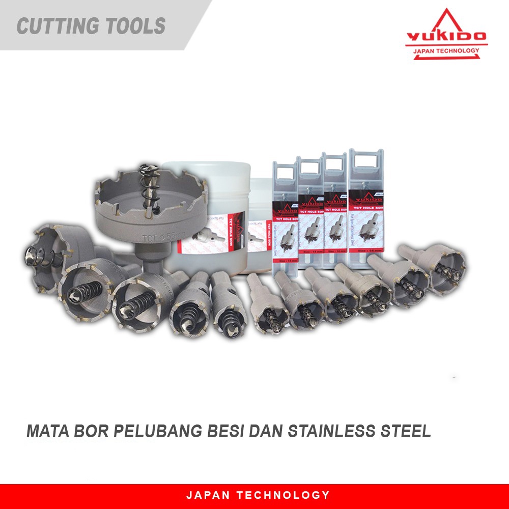 Yukido Mata Bor Holesaw Stainless Steel Plate Drilling Hole Saw Cutting Pelubang Plat Besi Berkualitas