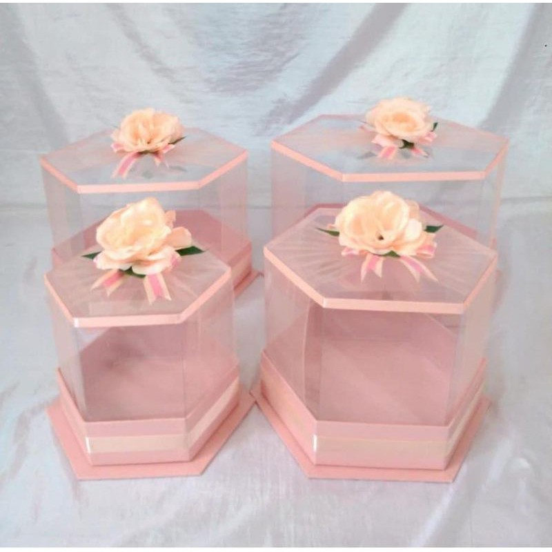 Kotak seserahan hexa mika tinggi