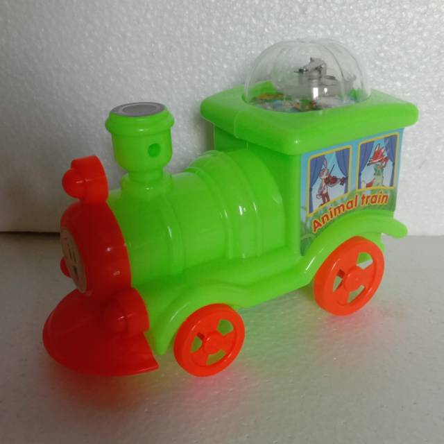 LT 17 mainan kereta api tarik led animal train