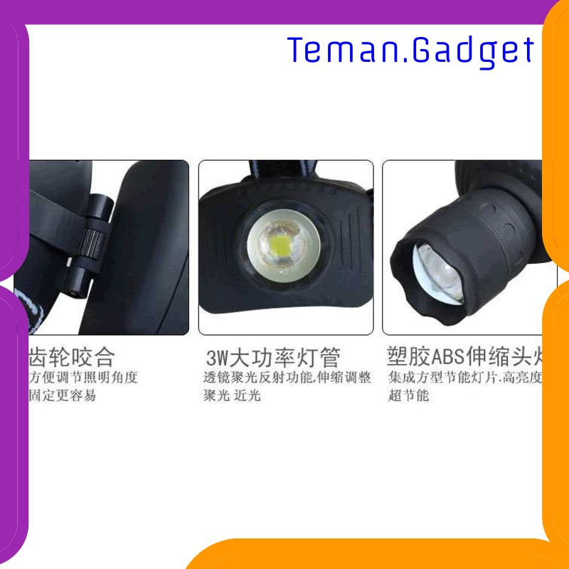 TG-IE116 ASB Senter Kepala Headlamp Flashlight 3W - TK17