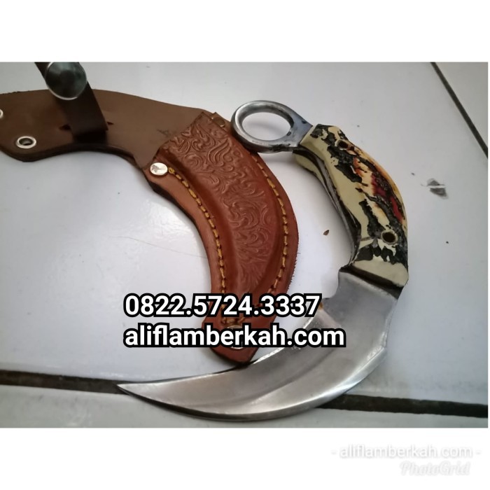 Karambit Seni Pisau Kerambit Kerambik Silat Gagang Tanduk Rusa