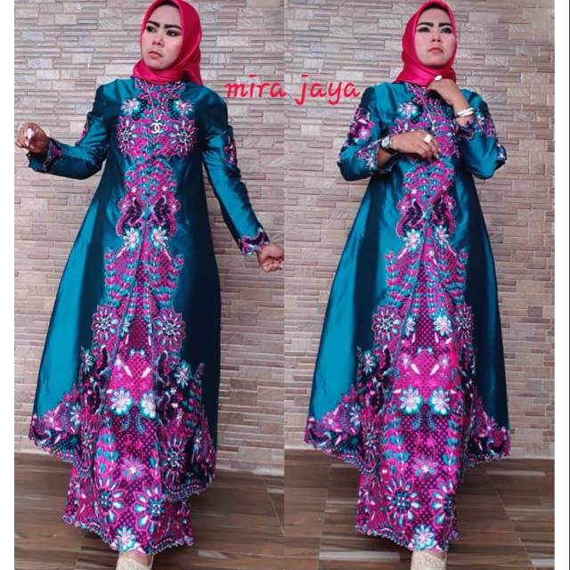 Setelan Kebaya/Abaya Set Rok Bordir Matahari Mira Jaya Terbaru