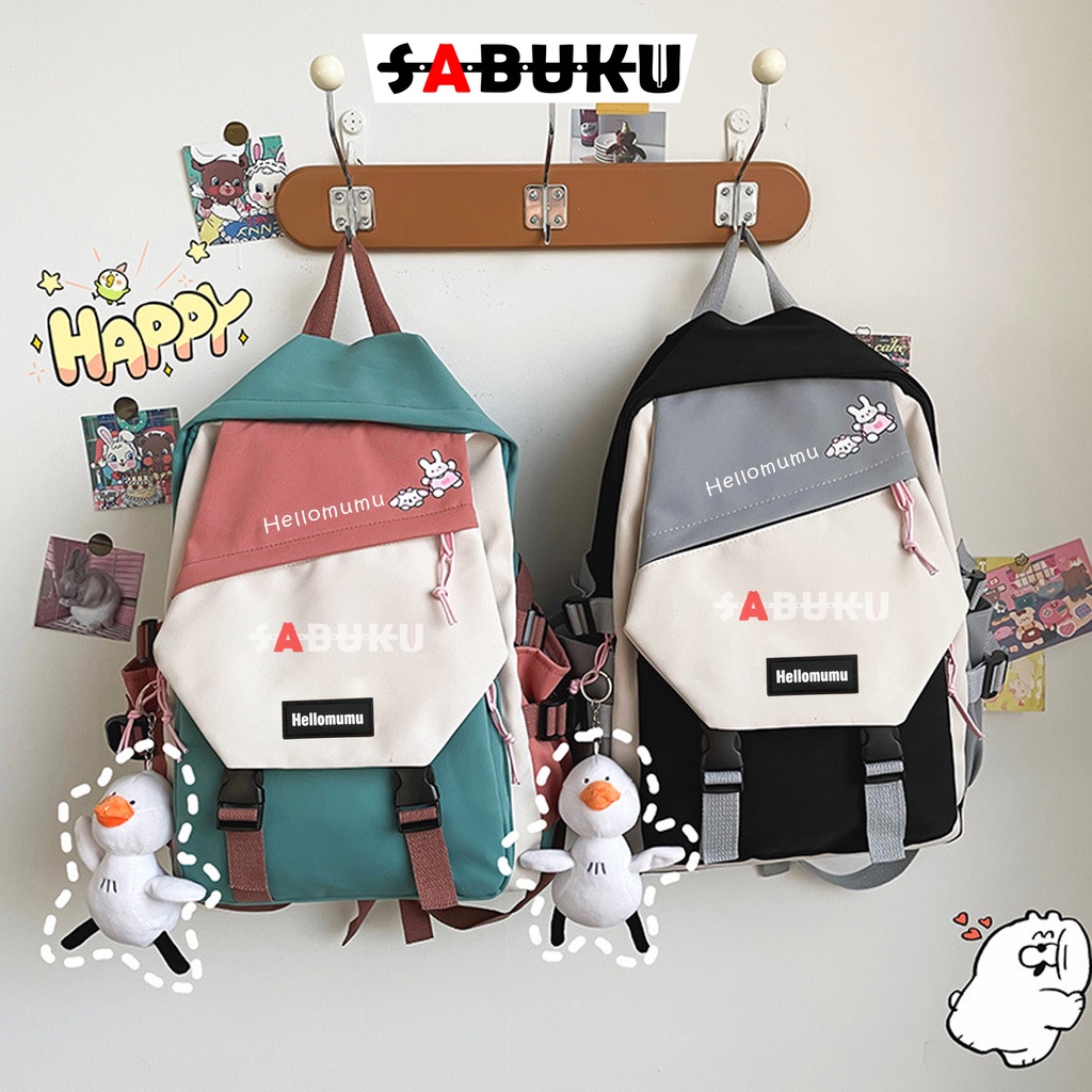 Tas Punggunga Wanita Tas Ransel Sekolah SD SMP Fashionable Backpack Tas Ransel Korea Fashion -182