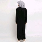 MANSET GAMIS SPANDEK LENGAN PANJANG WARNA HITAM / inner GAMIS COCOK UNTUK BB 45-65 KG/ GAMIS SPANDEK ANTI GERAH TERLARIS BISA COD ( BAYAR DI TEMPAT )