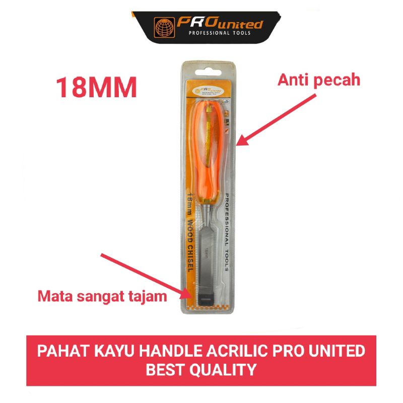 PAHAT / TATAH KAYU HANDLE ANTI PECAH PRO UNITED