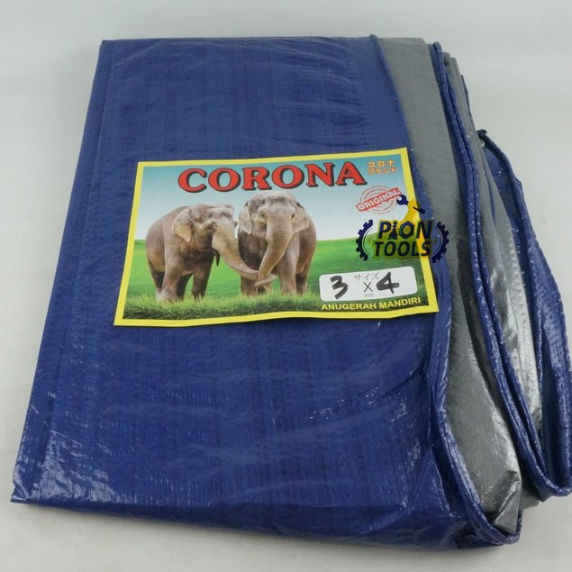 Terpal A2 3x4 Meter Corona 2gajah (b/s) Terpaulin Terpal Plastik Terpal Kolam Ikan Terpal Lembaran