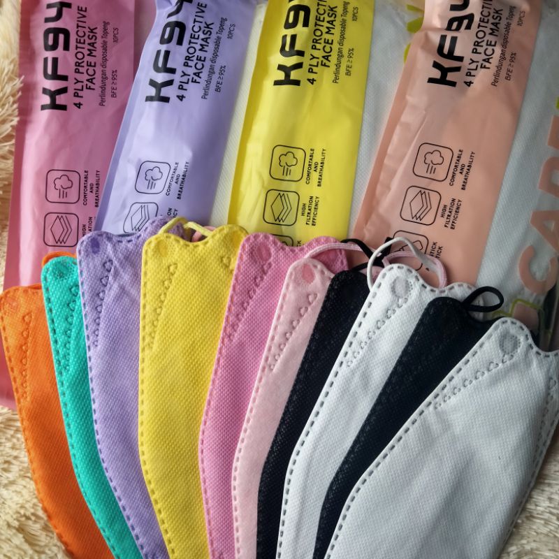 MASKER CAREION KF94 MIX WARNA ISI 10 PCS