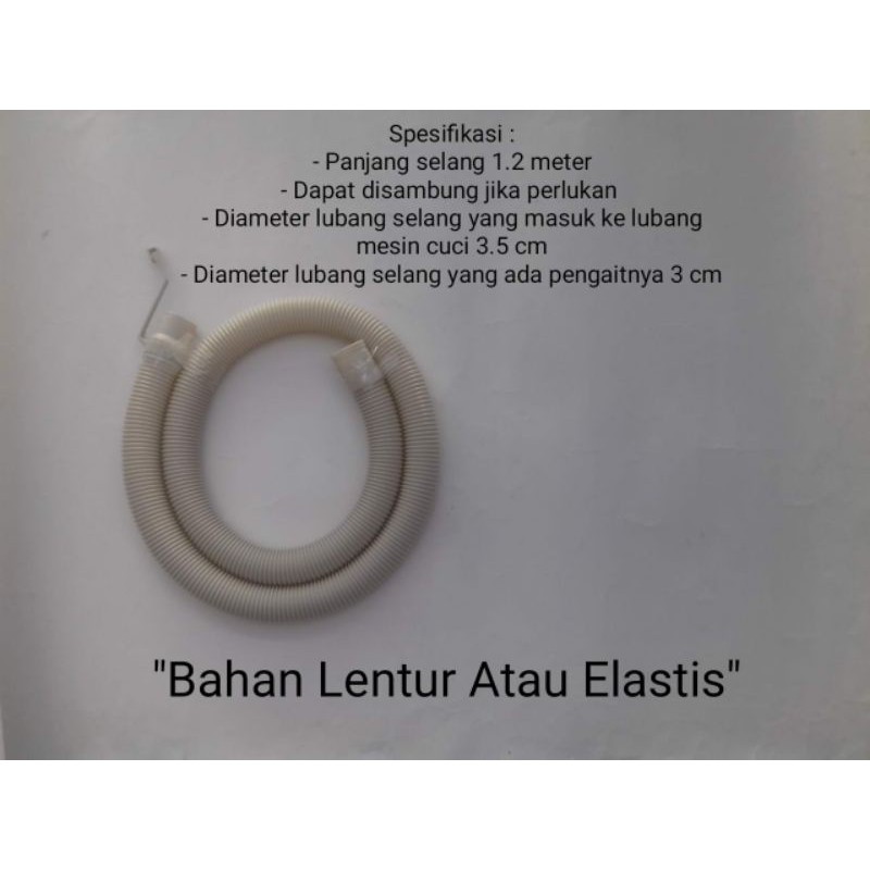 Selang Pembuangan Saluran Air Spare Part Suku Cadang Mesin Cuci 2 Dua Tabung Manul Multi Universal