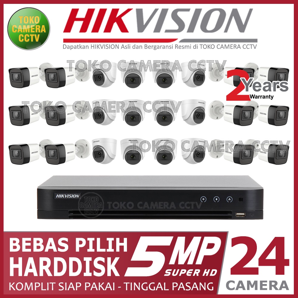 PAKET CCTV HIKVISION 5MP 32 CHANNEL 24 KAMERA