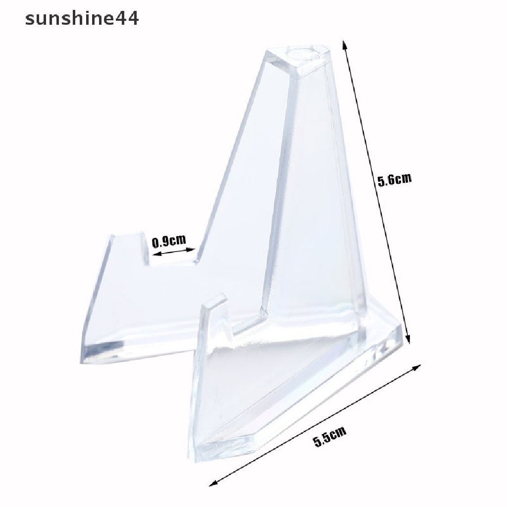 Sunshine 1Pc Stand Display Holder Kartu / Koin / Lencana Bahan Akrilik