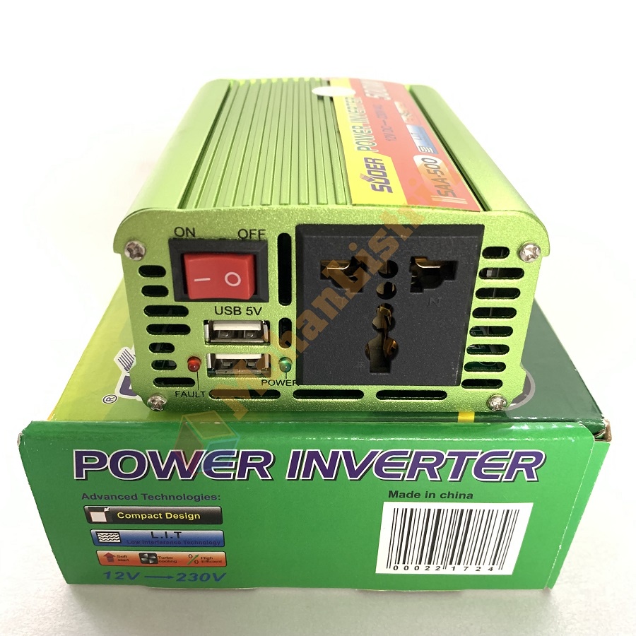 Power Inverter Suoer 500W 500 Watt DC 12V to AC 220V SAA-500