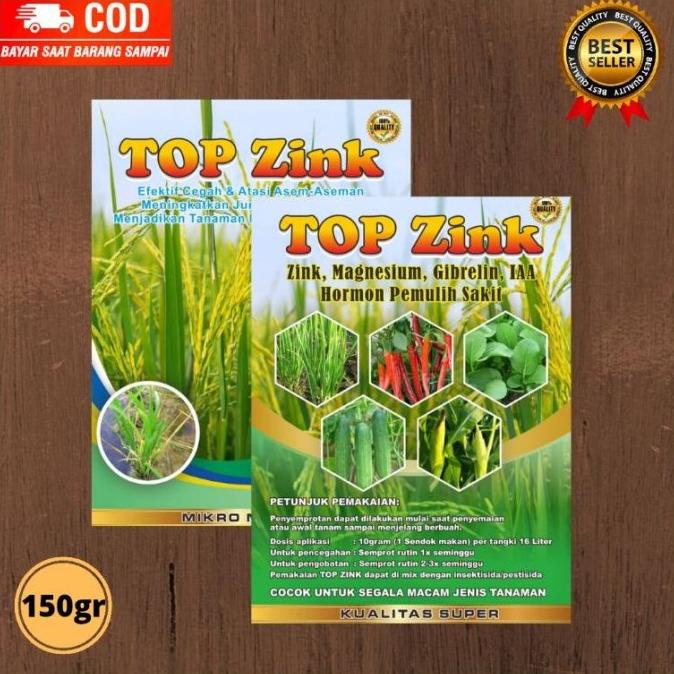 Best PUPUK TERBAIK.. TOP ZINK 150GR UNTUK MEMPERBANYAK ANAKAN PADI, CEGAH