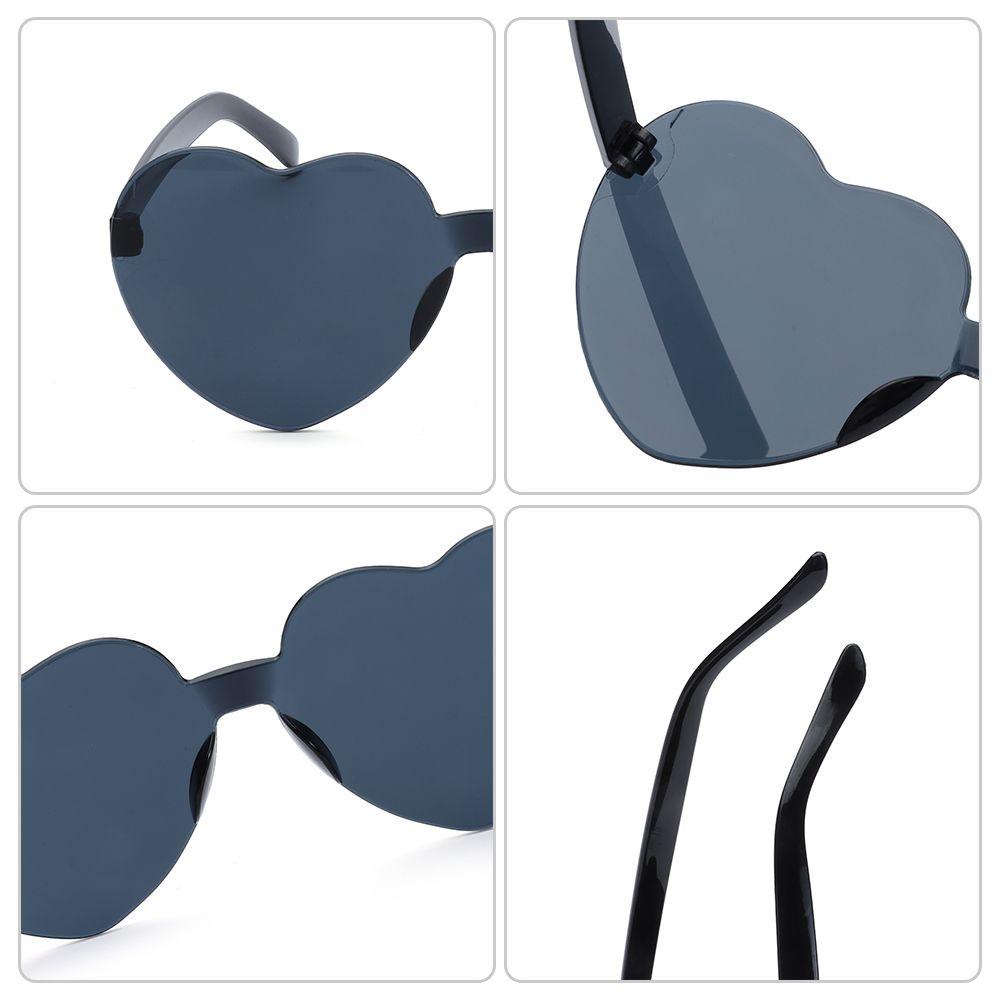 Lily Heart Sunglasses Party Favor Trendy Candy Color Eyewear Sunglasses Untuk Wanita