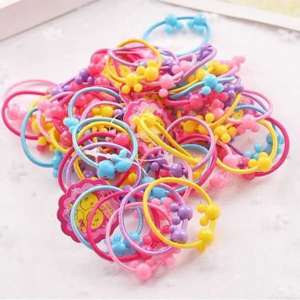 JOS0017 Karet Kunciran Ikat Rambut Anak Anak Motif Pita isi 50pcs