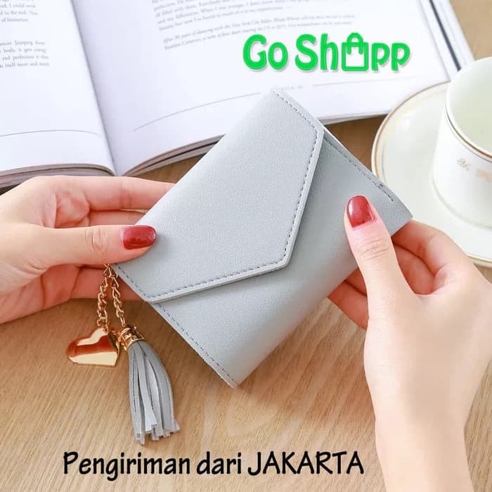 Dompet Wanita Import - Dompet Lipat Wanita Solid Color Tipis