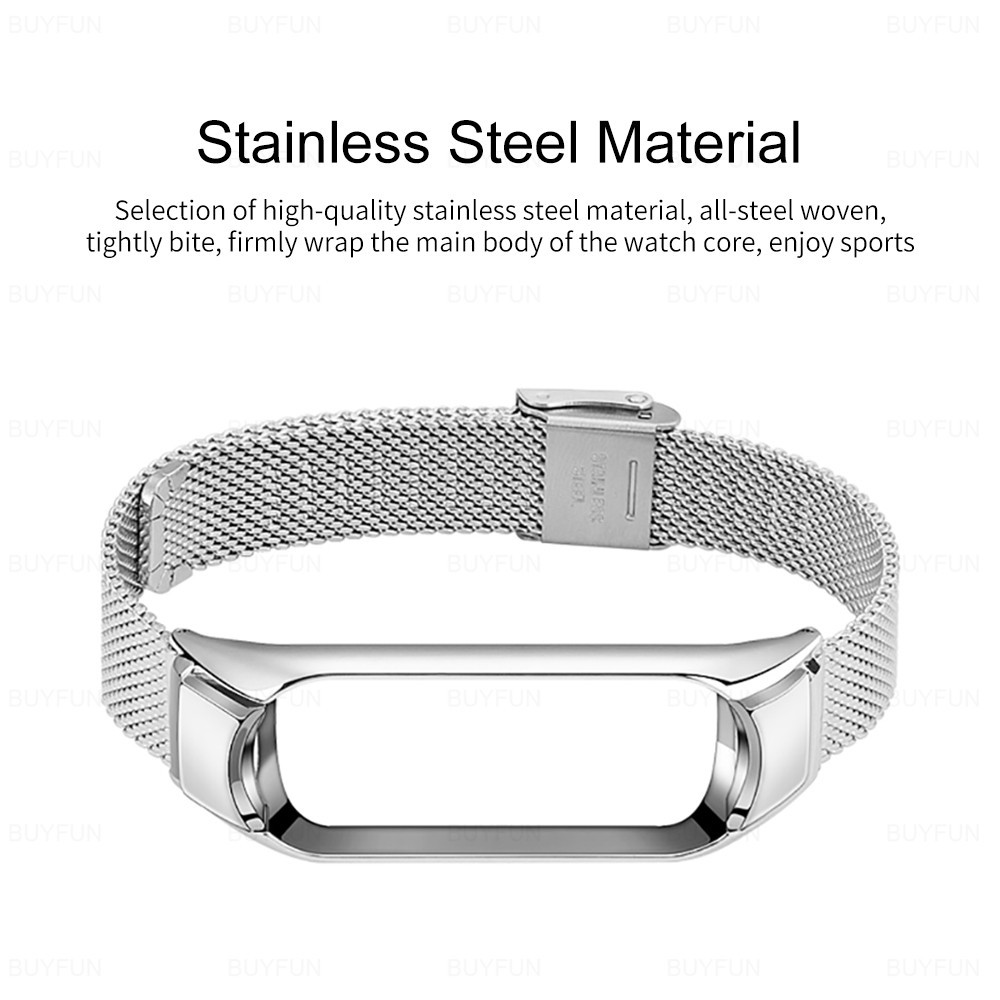 Mi band Metal Strap Xiaomi Band 3 4 5 6 Gelang Stainless Steel