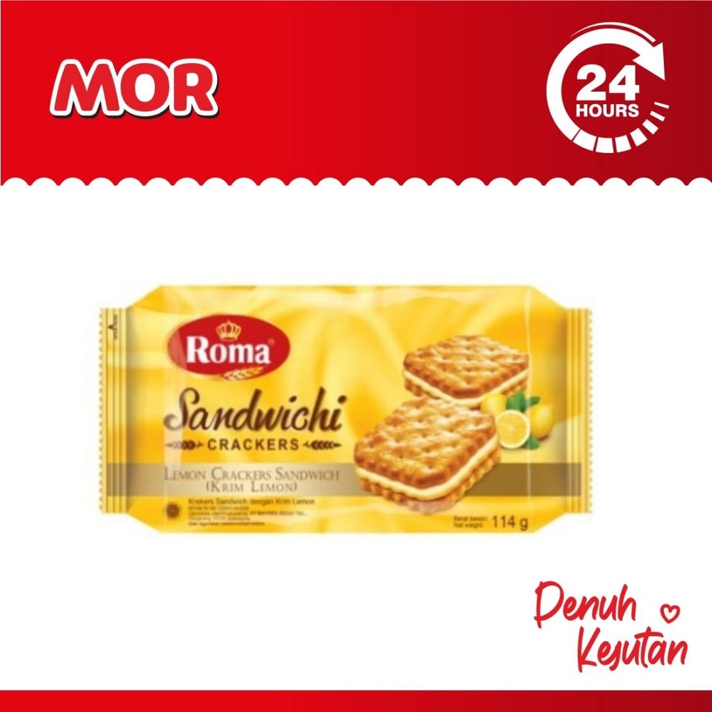 

ROMA Sandwich Cracker Lemon Biskuit Krim 120 gr