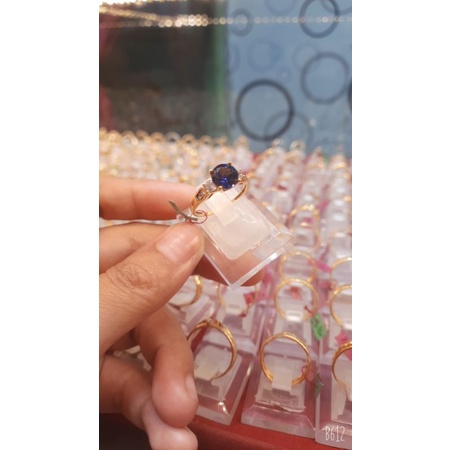 cincin mata biru emas 700 16k asli