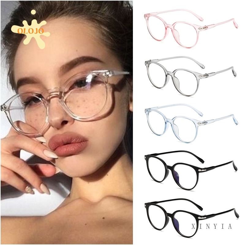 【Bayar Di Tempat】 Kacamata Wanita Pria Frame Sunglasses Anti Radiasi Lensa Transparan