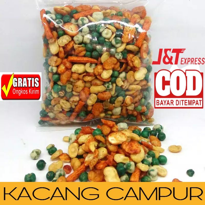 

[COD] 500 Gr Kacang Campur Murah enak gurih/Camilan Enak/ 500 gr -1000 gr