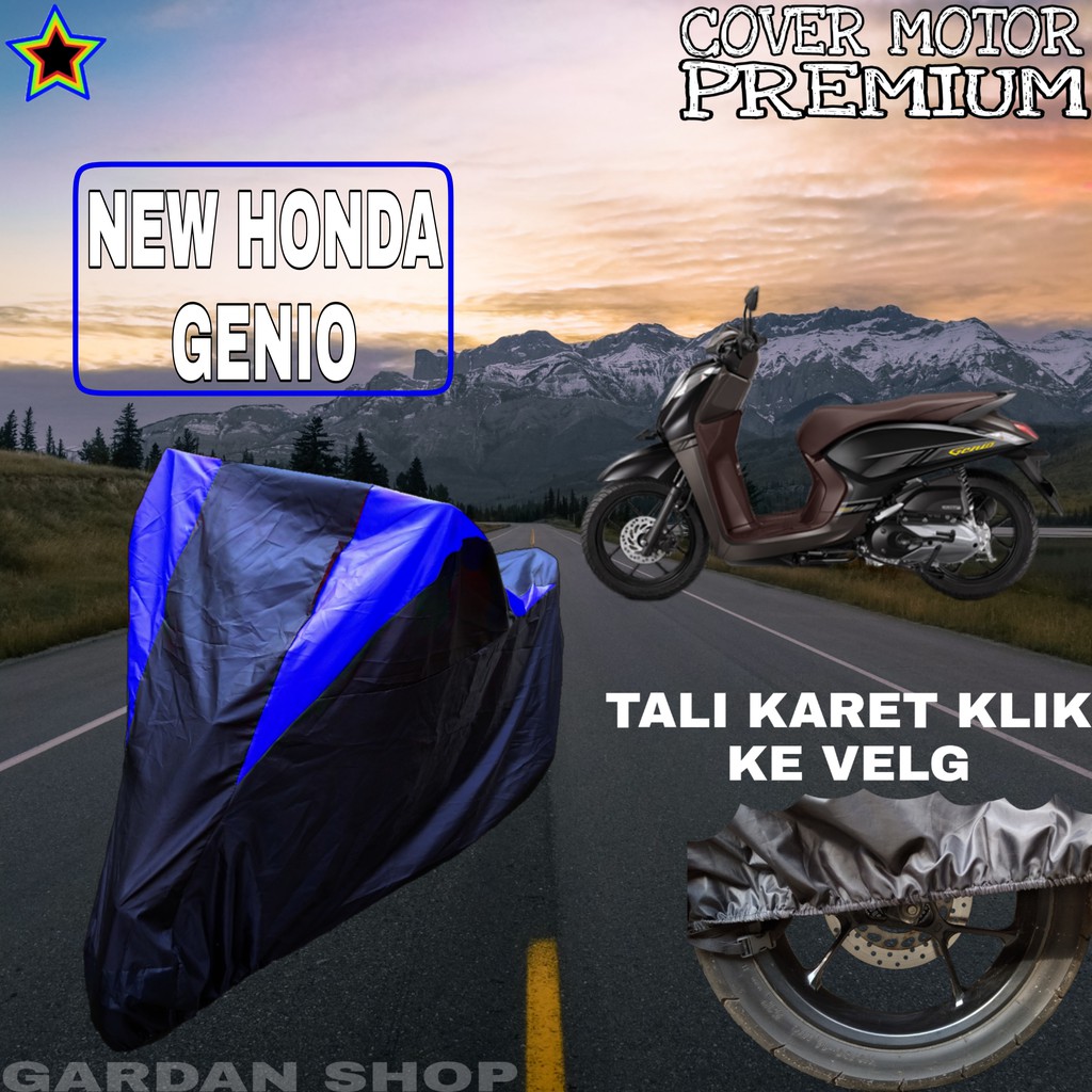 Sarung Motor NEW HONDA GENIO Hitam BIRU Body Cover Honda PREMIUM