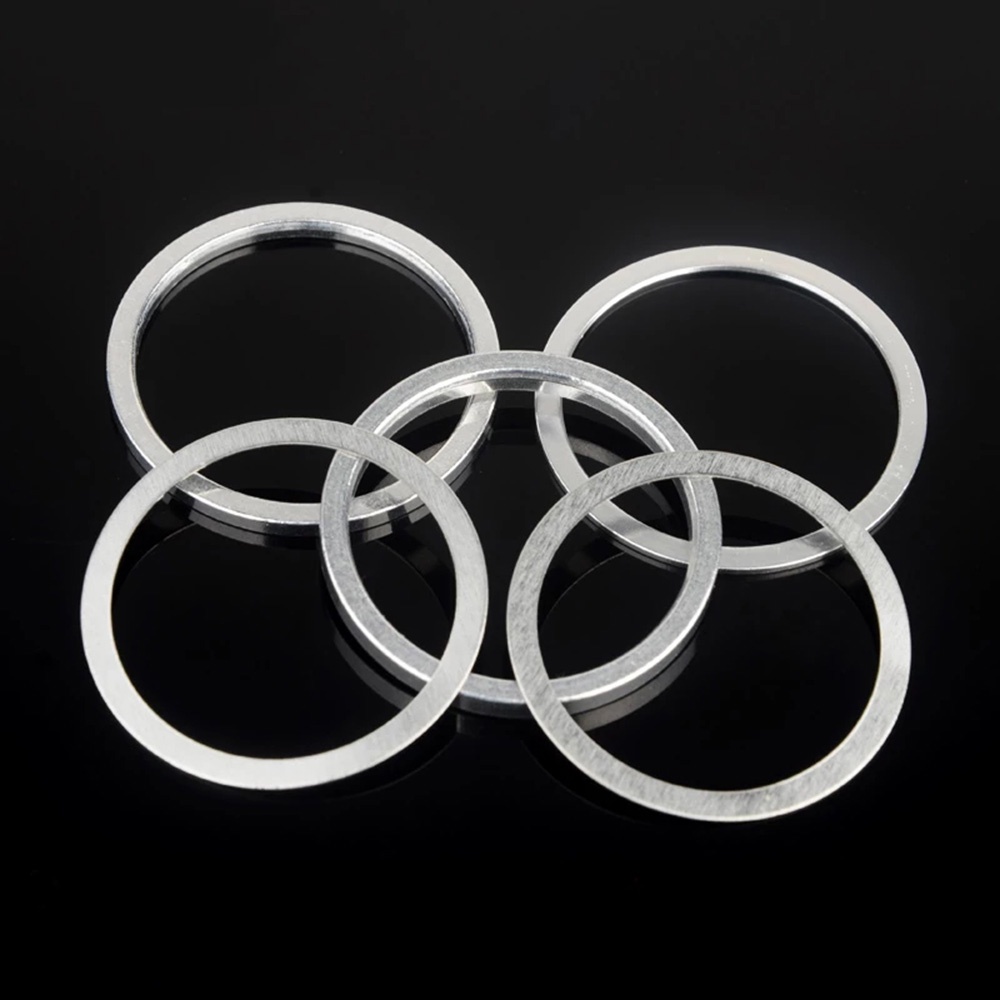 Evees 6pcs Ring Spacer Headset Fork Depan Sepeda Bahan Aluminum Alloy 0.3 / 1 / 2 / 3mm