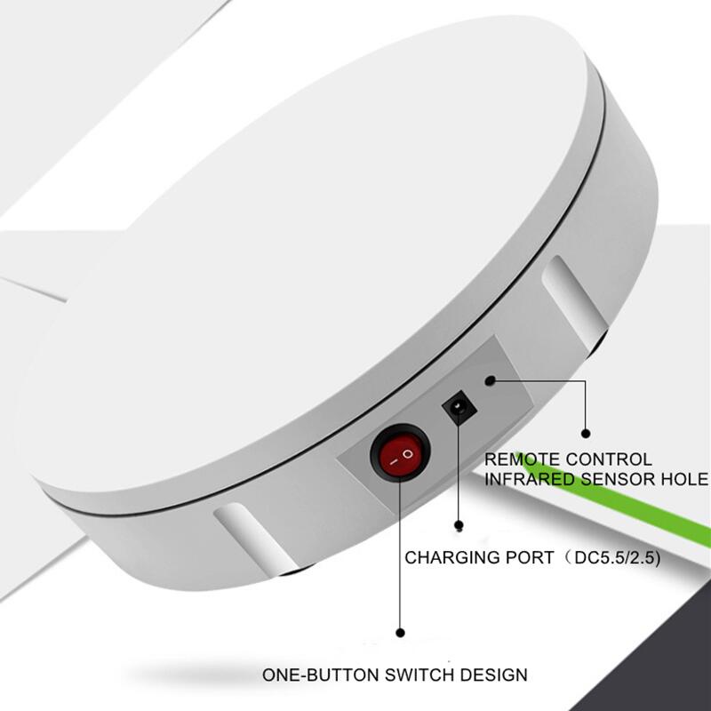 Rotating Display Stand 22cm Portable Remote Control TRIPLEDI Alas Putar Fotografi 50kg 360 Derajat