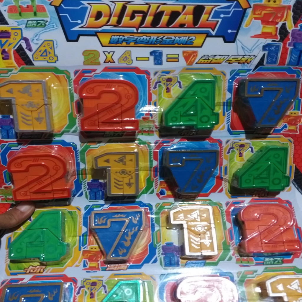 ROBOT ANGKA (4PCS)-ROBOT ANGKA BERGABUNG