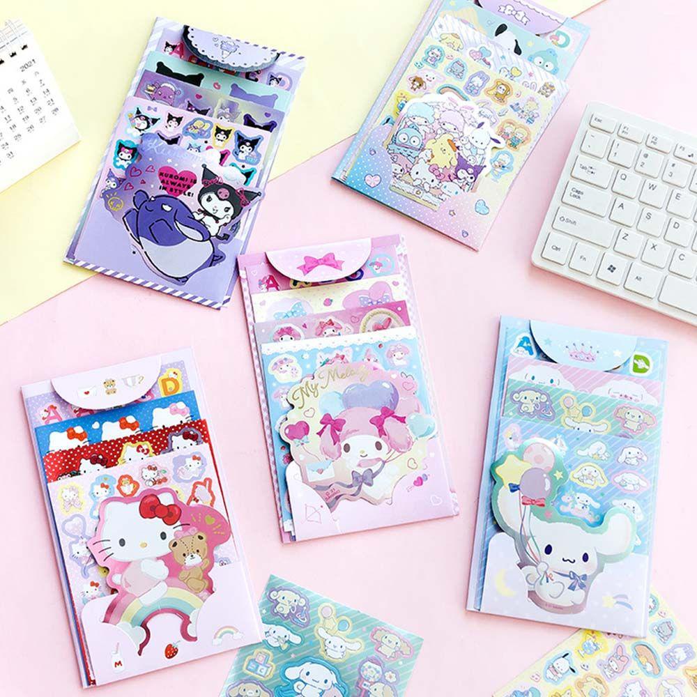 Set Stiker Motif Kartun Kawaii Tahan Air Untuk Dekorasi Scrapbook