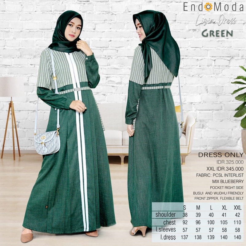LIZIA DRESS || DISKON GAMIS ENDOMODA TERBARU