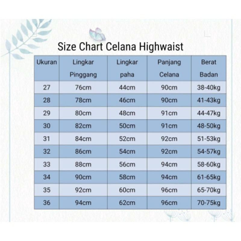 CELANA HIGWAIST PUTIH//CELANA HW PUTIH POLOS 27-34