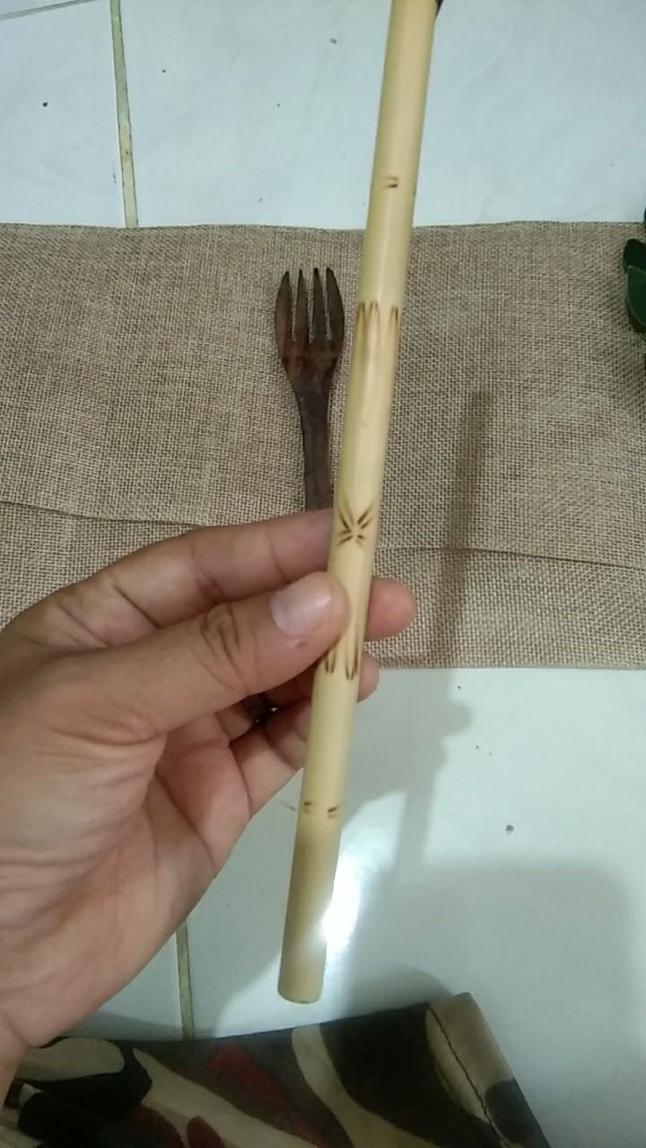 (20s12) Sedotan Motif 20cm Sedotan Bambu Bamboo Straw Sedotan Plastik Pipet Sedotan Boba