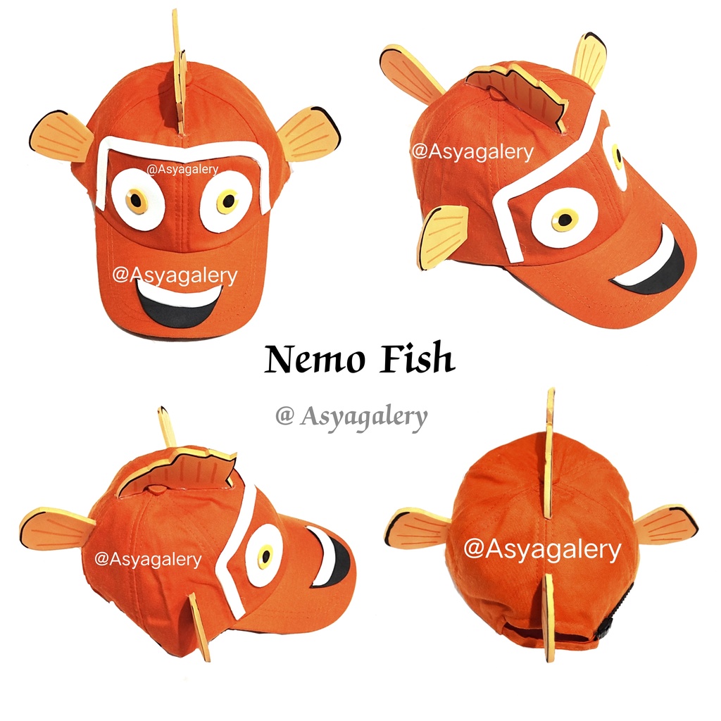 Topi Anak Nemo Ikan badut Lucu/Topi Nemo Fish Karakter