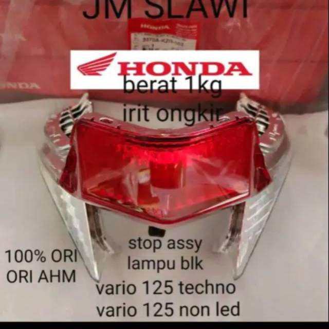 3370A-KZR-602 Stop assy lampu belakang vario 125 old non led ori Honda AHM