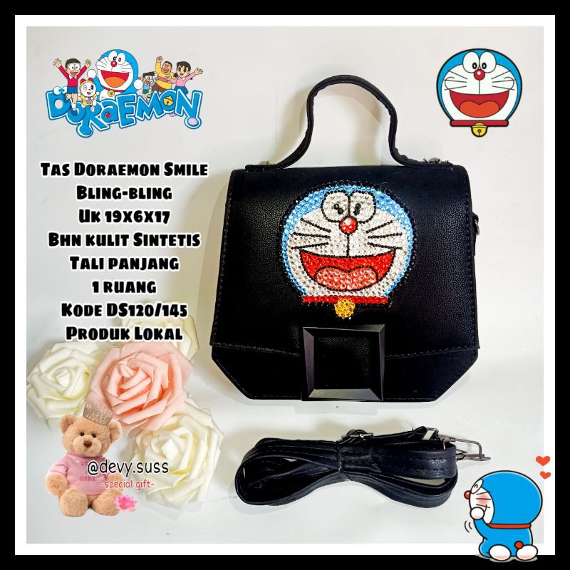 Tas Doraemon Bling-Bling Tas Selempang Wanita Sling Bag Doraemon Tas Murah Kado Ultah @devy.suss