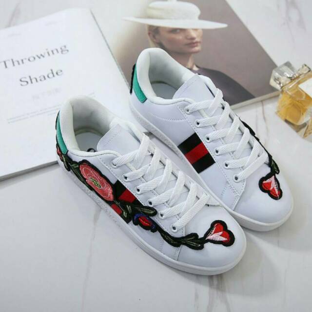 GUCCI ACE FLORAL SNEAKERS