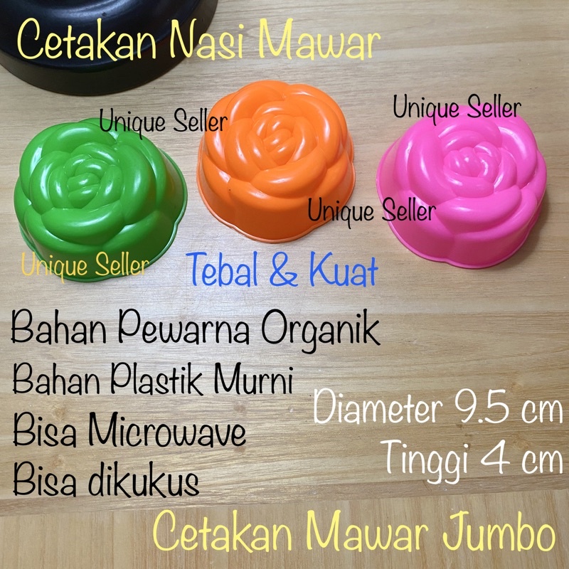 [6 pcs] Cetakan Mawar Besar Jumbo Plastik isi 6 / Cetakan Puding Pudding Nasi Bento Kue Bolu Mawar Besar Jumbo / Cetakan Jelly Jeli Jelli Agar Ager Mawar Besar Jumbo / Cetakan Puding Ulir Spiral Viral / Cetakan Puding Bunga Mawar