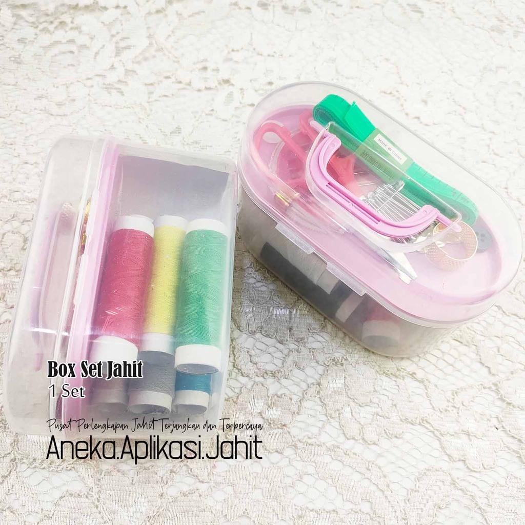 1 SET ALAT JAHIT SET SEWING BOX PERLENGKAPAN ALAT JAHIT BENANG JAHIT JARUM JAHIT LENGKAP