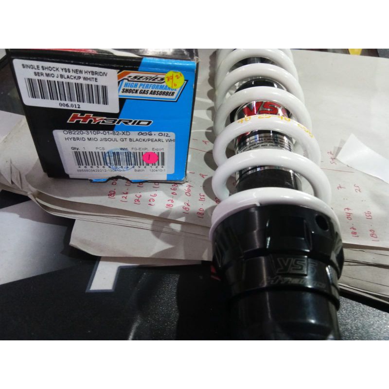 YSS SINGLE SHOCK MIO J V SERIES WHITE