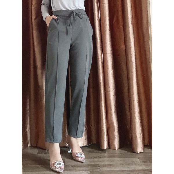 ROXY PANTS (Celana dasar) - Celana Kerja Polos Casual Wanita