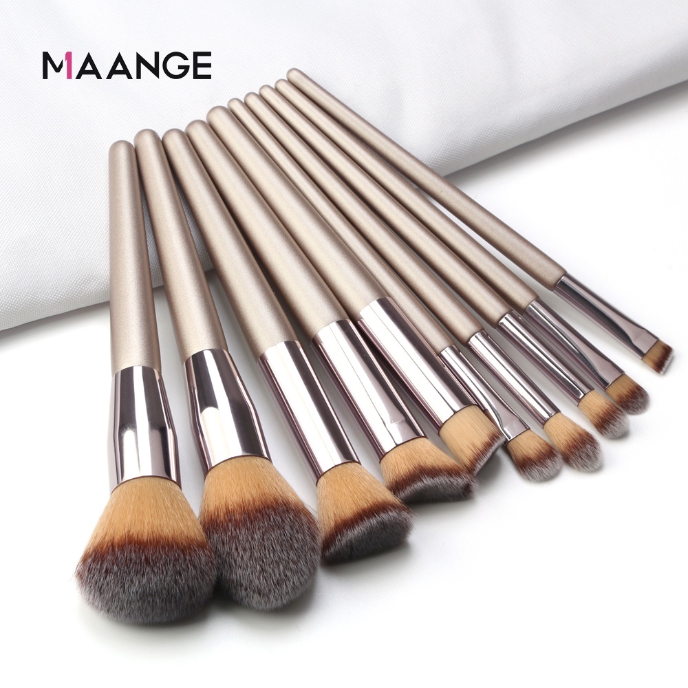 MAANGE 10pcs/set Cosmetic Brush Makeup Brush Set Multifunction   Beauty Tools For Eyes/Blush/Powder/Foundation/Concealer