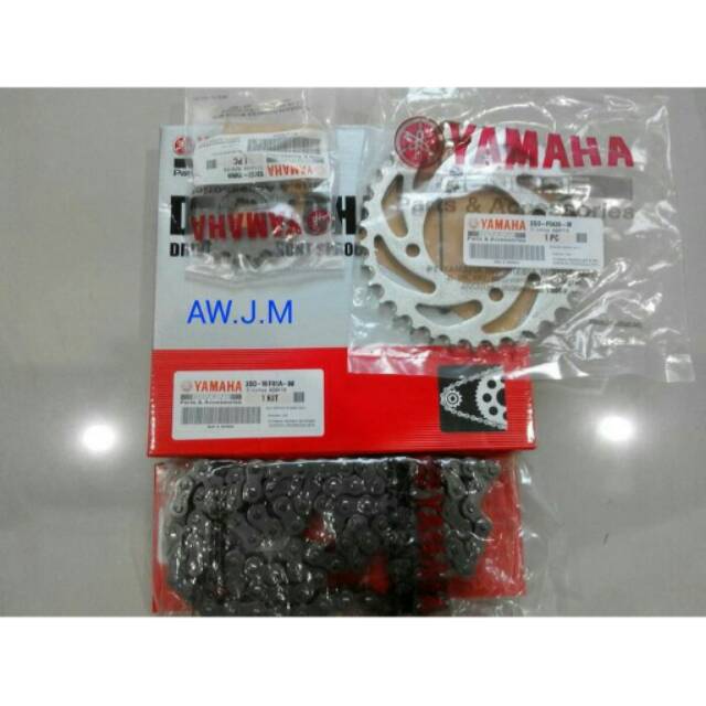 Gear set / gear + rantai yamaha vega r / vega r new