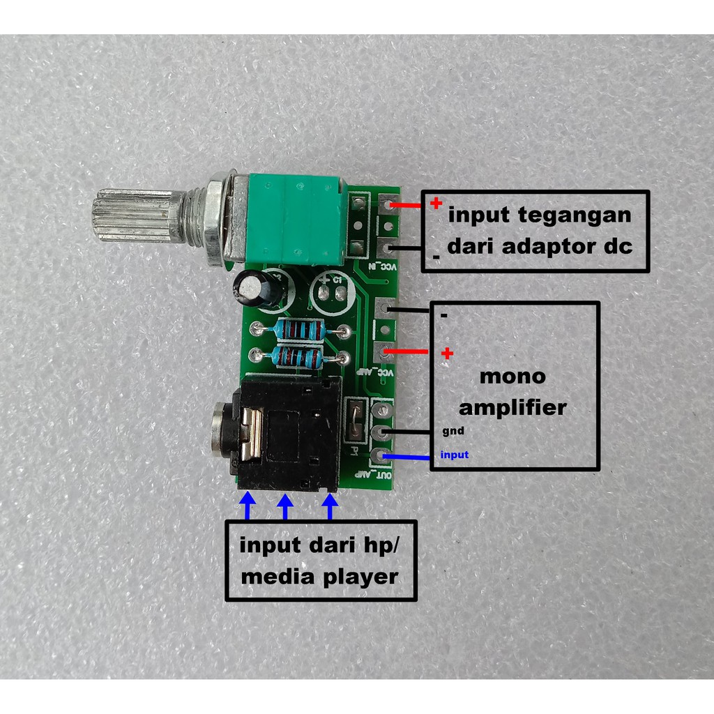 Modul Potensiometer Mono Plus Switch On Off