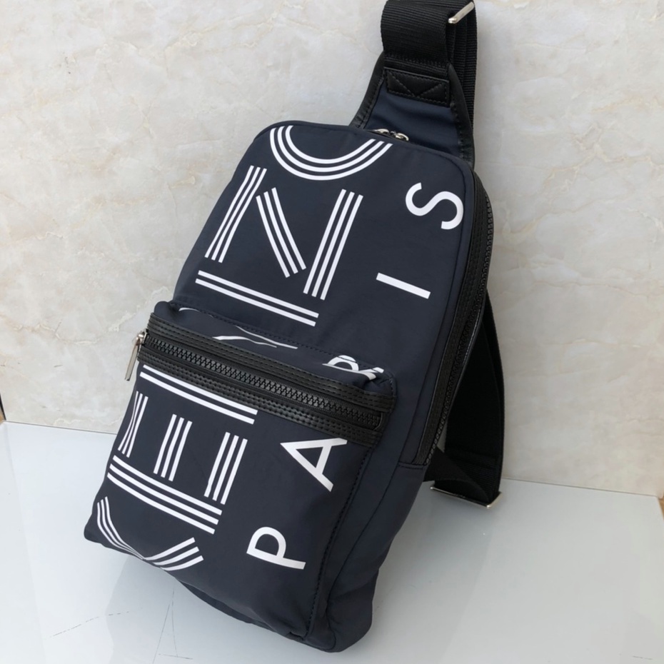 KZ9XB   K-Z Fashion Letter Print Men's Casual Versatile Chest Bag Shoulder Messenger Bag  xongbao