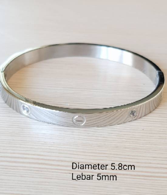 Gelang bangle import / gelang bangle silver titanium antikarat