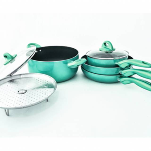 PANCI SET SUPRA ROSEMARY 7 PCS COOKWARE SET HIJAU